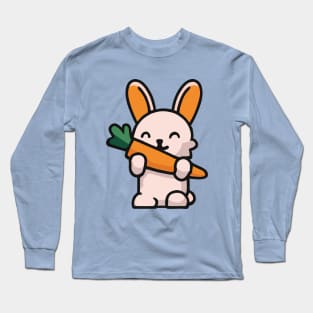 Cute Bunny Drawing Long Sleeve T-Shirt